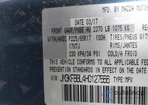 2017 Mazda Cx-5 Sport from USA, damaged, VIN JM3KFBBL4H0127556